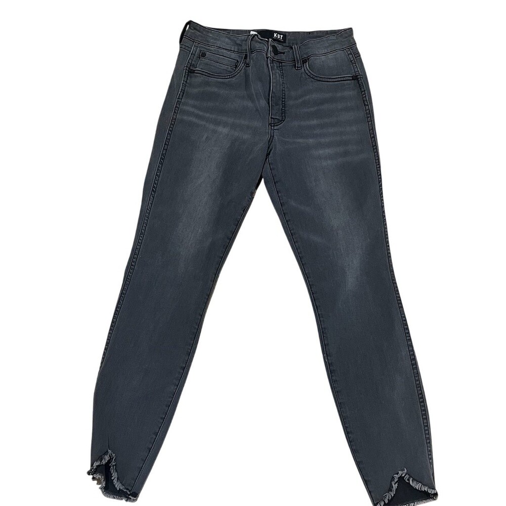 KUT from the Kloth Connie Fab Ab Ankle Skinny Jeans Womens 36 Charcoal